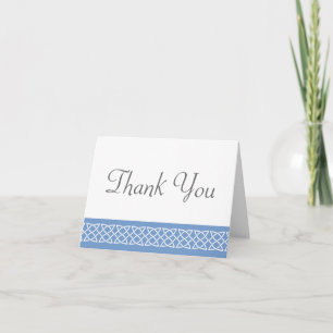 Celtic Weave Hearts in Periwinkle Thank You Card