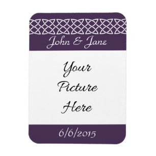 Celtic Weave Hearts in Purple Save-the-Date Magnet