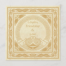 Celtic Wedding Invitation with Claddagh.