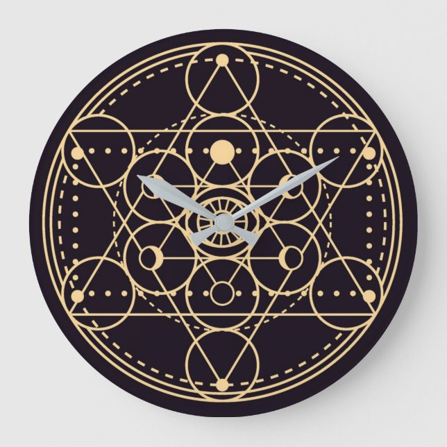 Celtic/Wiccan Symbol Large Clock (Front)