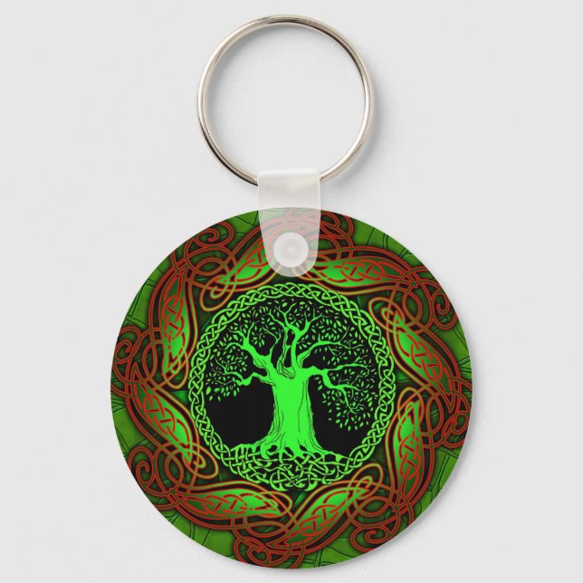 Celtic Wisdom Tree II Keychain (Front)
