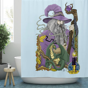 Celtic Wizard Dragon Fantasy Purple