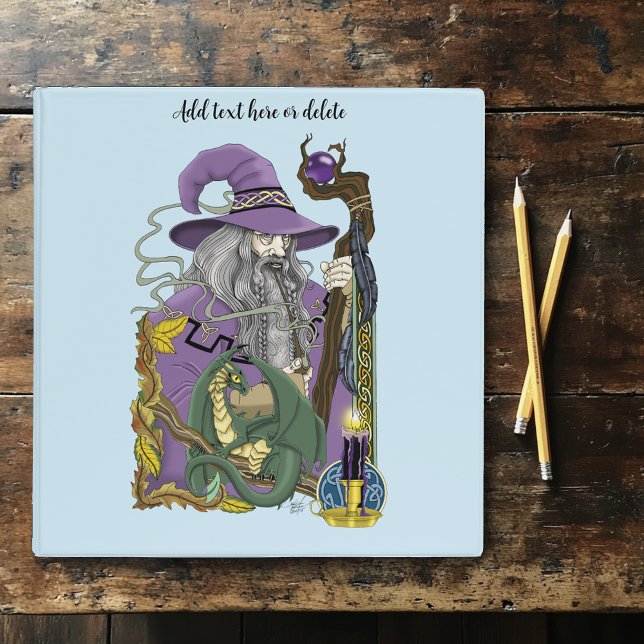 Celtic Wizard dragon Fantasy Purple Binder (Creator Uploaded)