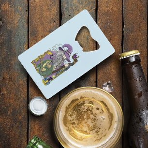 Celtic Wizard Dragon Fantasy Purple Credit Card Bottle Opener