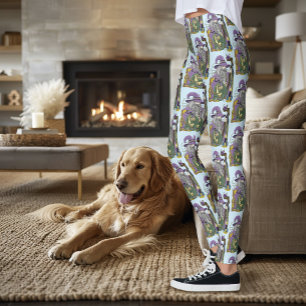 Celtic Wizard Dragon Fantasy Purple Leggings