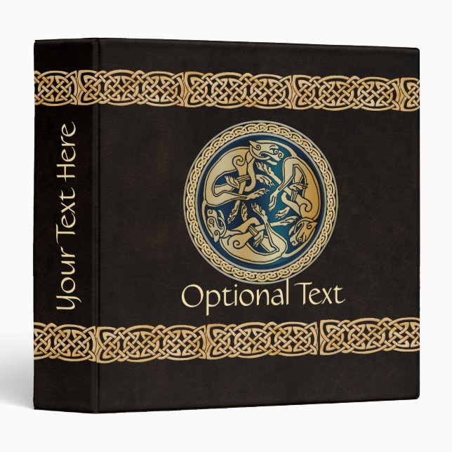 Celtic Wolf Knotwork Triad Binder (Front/Spine)