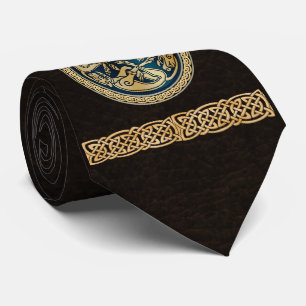 Celtic Wolf Knotwork Triad Neck Tie