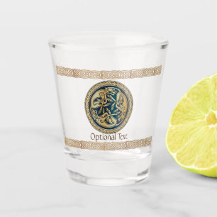 Celtic Wolf Knotwork Triad Shot Glass