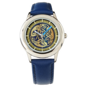Celtic Wolf Knotwork Triad Watch