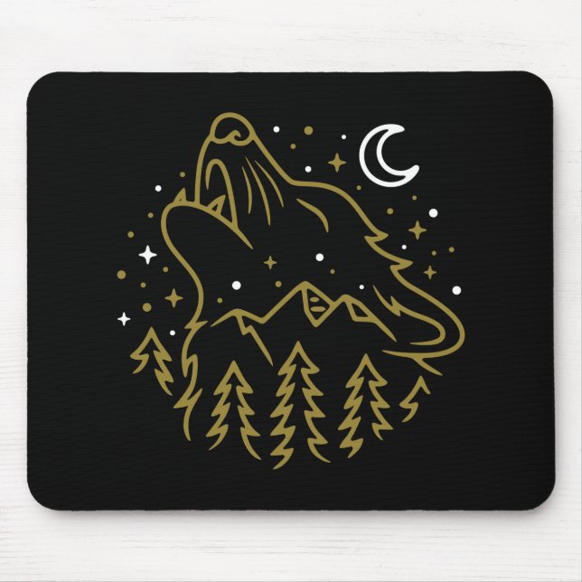 Celtic Wolf Mouse Pad (Front)