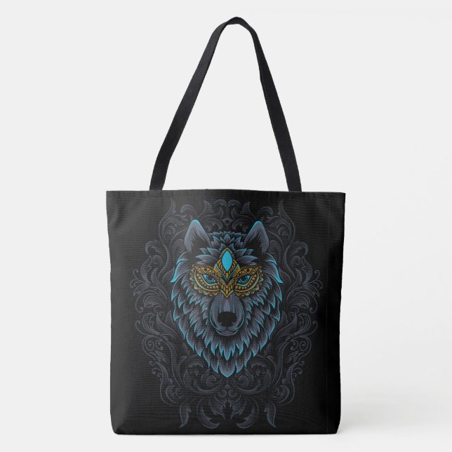 Celtic Wolf Tote Bag (Front)