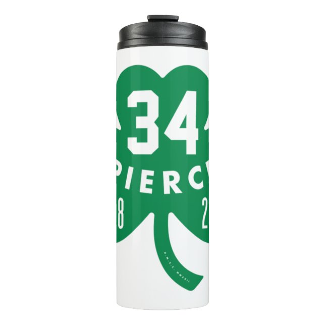 Celtics - Pierce 34 Retired Number Clover (Green)  Thermal Tumbler (Front)
