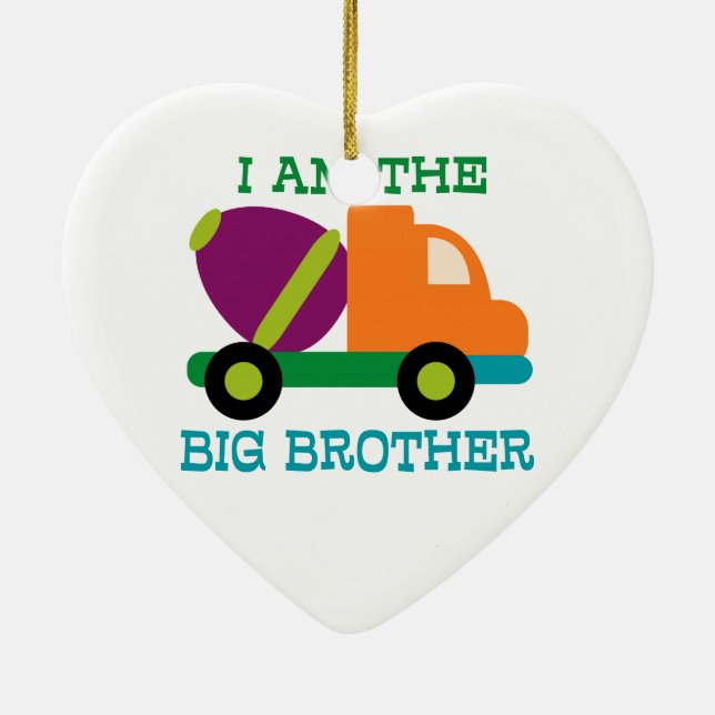 Cement Mixer Big Brother Ceramic Ornament (Back)