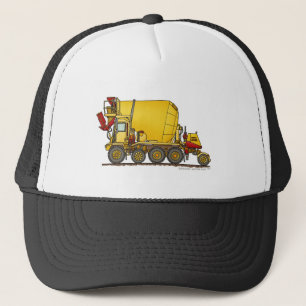Cement Mixer Front Discharge Truck Construction Ha Trucker Hat