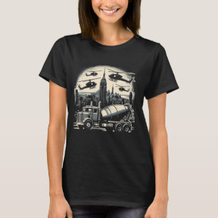 Cement Mixer Truck Construction Vehicles T-Shirt