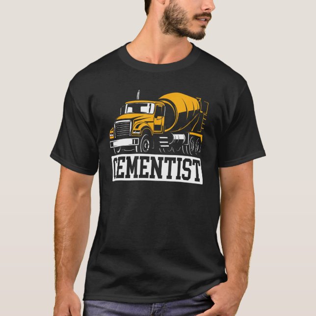 Cement Mixer Truck Driver Job Profession Construct T-Shirt (Front)
