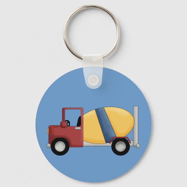 Cement Mixer Tshirts and Gifts Keychain (Front)