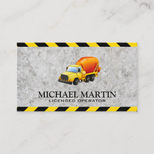 Cement Mixer Vehicle   Licensed Operator Business Card