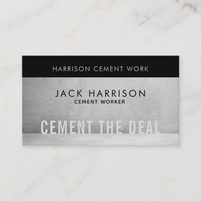 Cement the Deal Business Cards (Front)