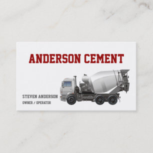 Cement Truck Business Card