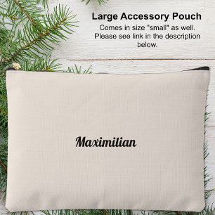 Cement White - Solid Large Accessory Pouch