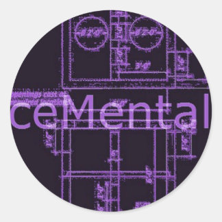 ceMental stick Classic Round Sticker