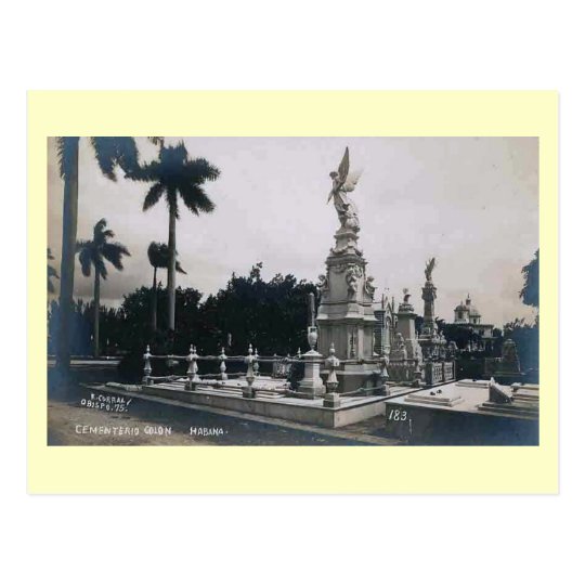 Cementerio Colon, Habana, Cuba Vintage Postcard