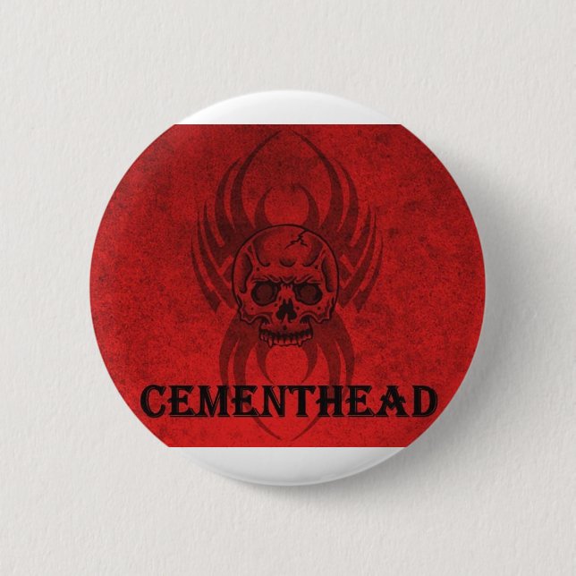 cementhead logo1 2 inch round button (Front)