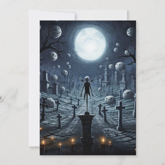 Cemetary Halloween Card (Front)