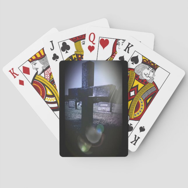 Cemetery Cross Playing Cards, Standard Index faces Playing Cards (Back)