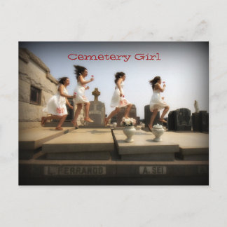 Cemetery Girl Postcard