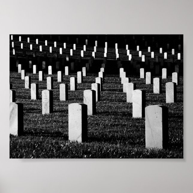 Cemetery Headstones Poster (Front)