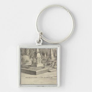 Cemetery lot Sacto, res Woodland Keychain