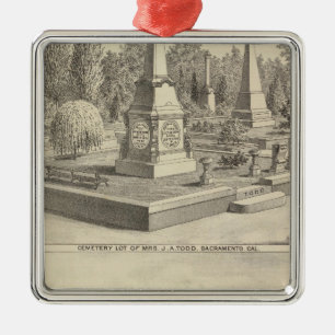 Cemetery lot Sacto, res Woodland Metal Ornament
