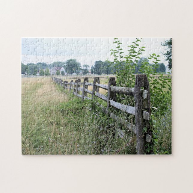 "Cemetery Ridge Fence, Gettysburg" Puzzle (Horizontal)