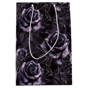 Cemetery Roses Gothic Valentine Medium Gift Bag