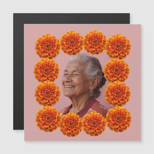 Cempasúchil Ofrenda Altar Foto Personalizada (Front/Back)