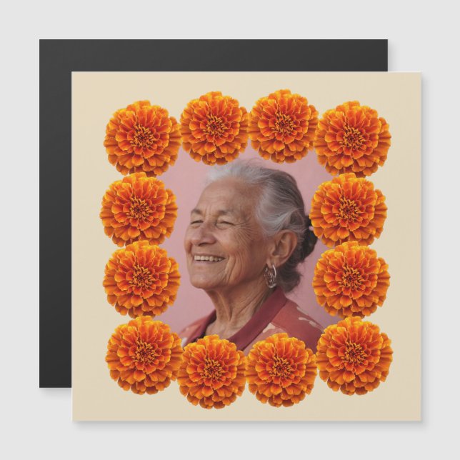 Cempasúchil Ofrenda Altar Foto Personalizada (Front/Back)