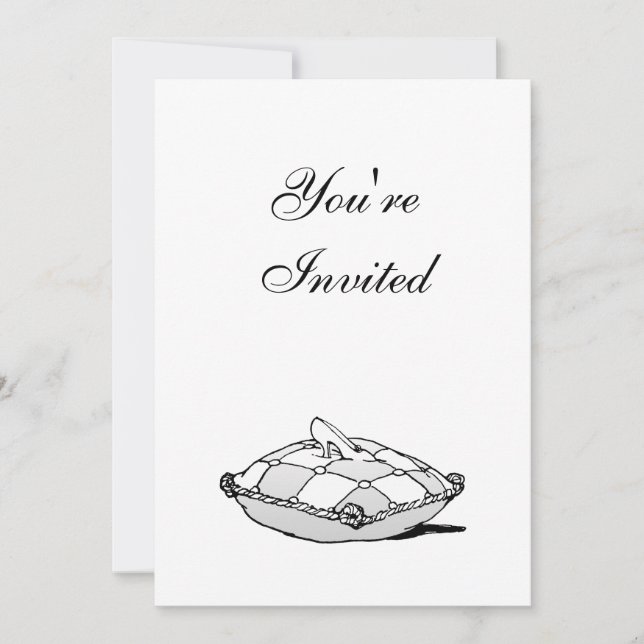 Cendrillon Chaussure personnalisée Invitations d'a (Devant)