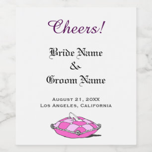 Cendrillon Chaussure rose Coussin Étiquette boutei