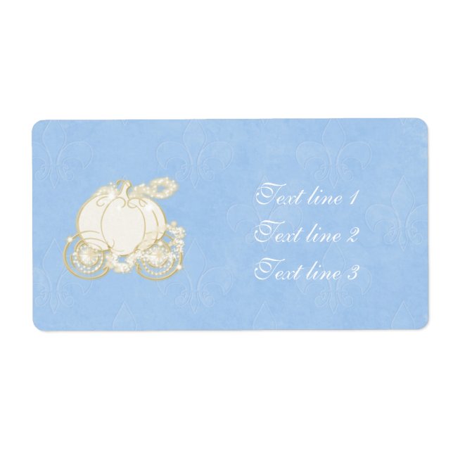 Cendrillon Gold Carriage Princess Blue Étiquette (Devant)