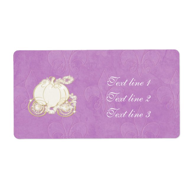 Cendrillon Gold Carriage Purple Princess Étiquette (Devant)