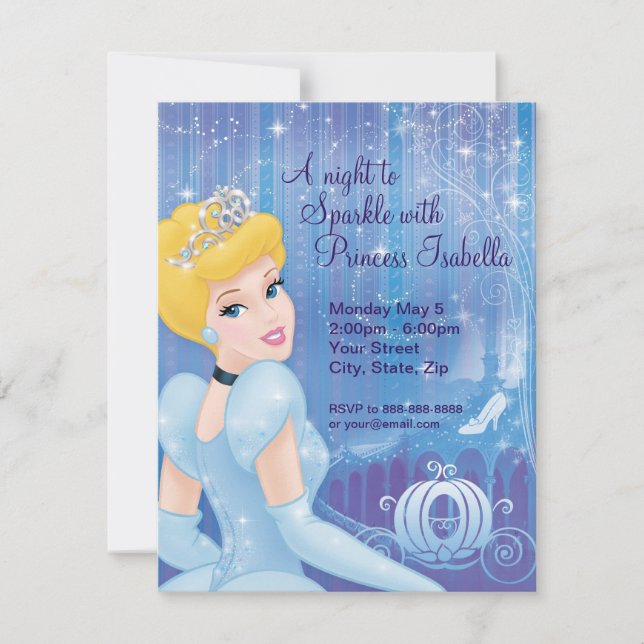 Cendrillon Invitation d'anniversaire (Devant)