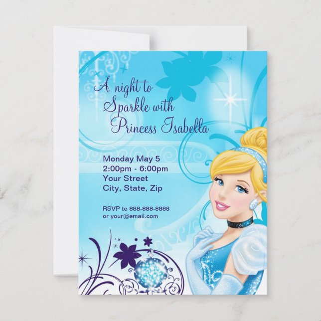 Cendrillon Invitation d'anniversaire (Devant)