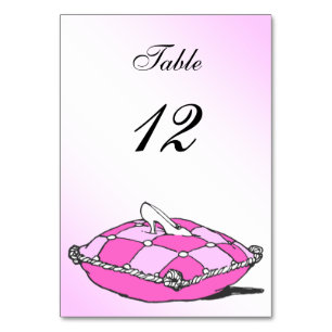 Cendrillon Pink Coussin Carte table personnalisée