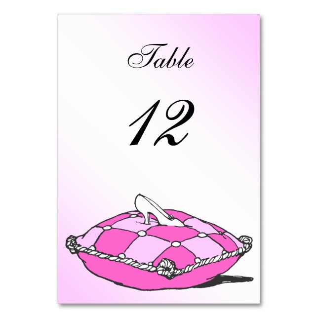 Cendrillon Pink Coussin Carte table personnalisée (Par défaut)