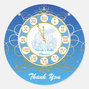 Cendrillon Presque minuit Stickers Faveur Bleue