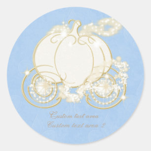 Cendrillon Princesse Bleu Sticker de transport or