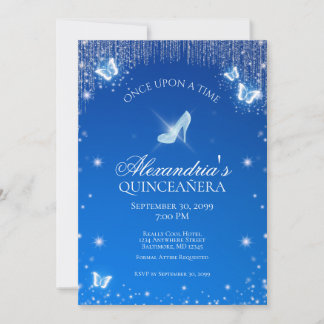 Cendrillon Quinceanera Invitation d'anniversaire