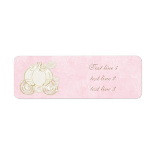 Cendrillon Rose Gold Carriage Royal Étiquettes de 